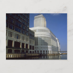 Canary Wharf building, London, England, Verenigd K Briefkaart