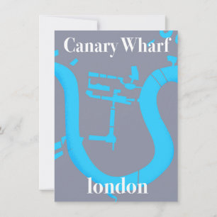 Canary Wharf Londen kaart reisposter