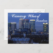 Canary Wharf, London Briefkaart (Voorkant / Achterkant)