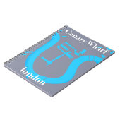 canary wharf london map reisposter notitieboek (Linkerzijde)