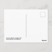 Canary Wharf, London UK Briefkaart (Achterkant)