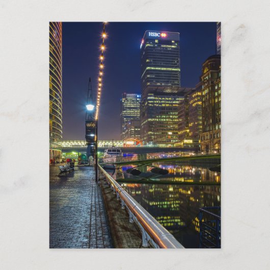 Canary Wharf, London UK Briefkaart (Voorkant)