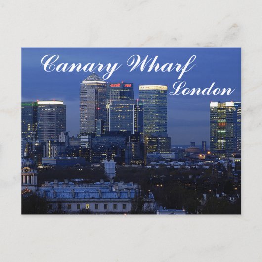 Canary Wharf, Londres Carte postale (Devant)
