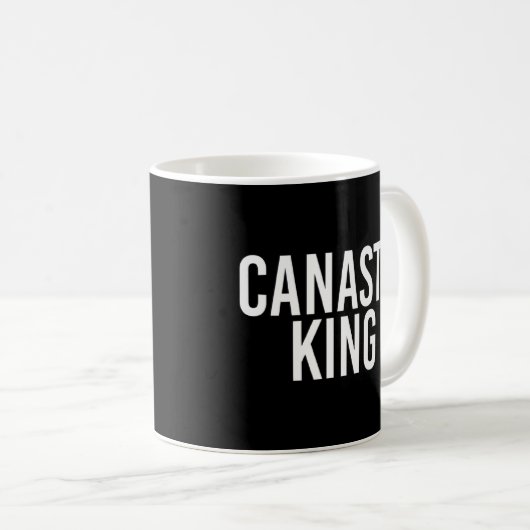 Canasta King Funny Canasta Card Games Player Idea Koffiemok (Voorkant rechts)
