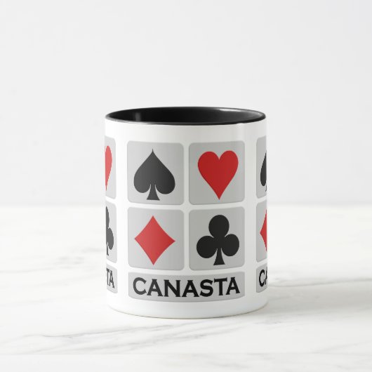 Canasta-mok - kies stijl en kleur mok (Midden)