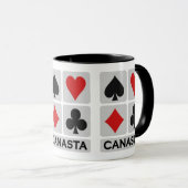 Canasta-mok - kies stijl en kleur mok (Voorkant rechts)
