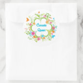 Canasta Queen Ronde Sticker (Tas)