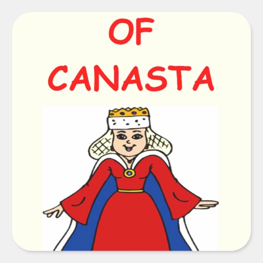 canasta vierkante sticker (Voorkant)