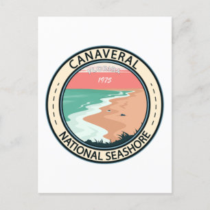 Canaveral National Seashore Florida Badge Briefkaart