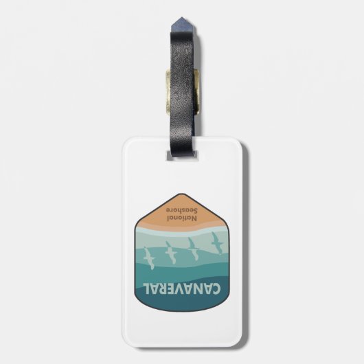 Canaveral National Seashore Florida Seagulls Bagagelabel (Achterkant verticaal)