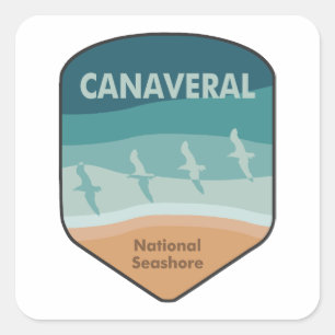 Canaveral National Seashore Florida Seagulls Vierkante Sticker