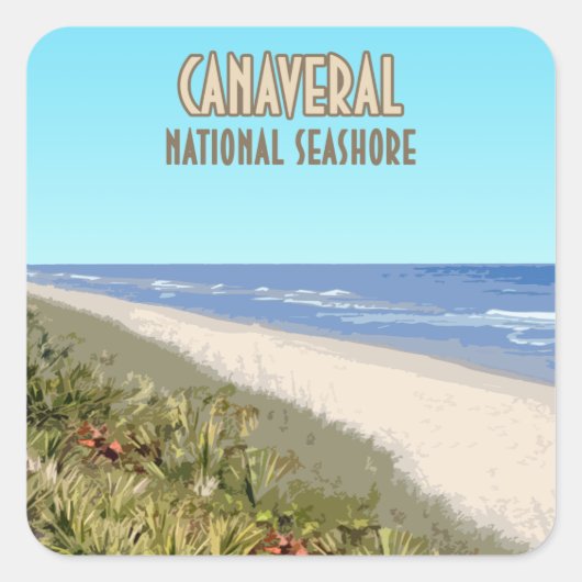 Canaveral National Seashore Florida Vierkante Sticker (Voorkant)