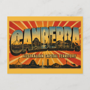 Canberra ACT Hoofdstad Vintage Briefkaart