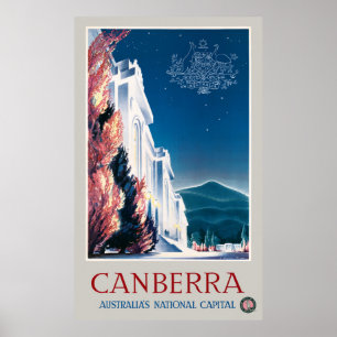 Canberra Australia 1940 Travel Poster