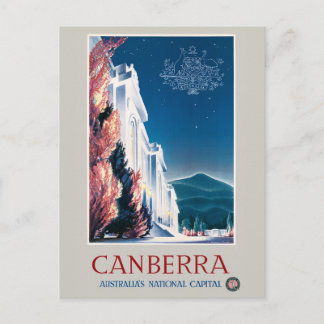 Canberra Australia 1940 Travel Poster Briefkaart