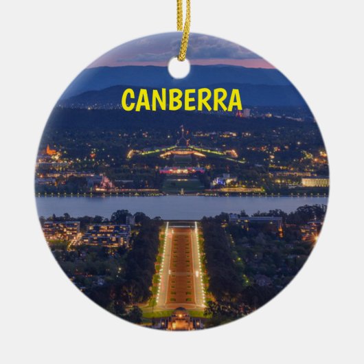 Canberra Australia Panoramic Kerstmis Ornament (Voorkant)