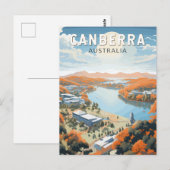 Canberra Australia Travel Art Vintage Briefkaart (Voorkant / Achterkant)
