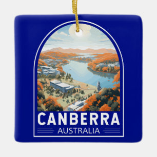 Canberra Australia Travel Art Vintage Keramisch Ornament