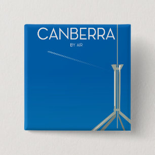 Canberra Australië reisposter Vierkante Button 5,1 Cm