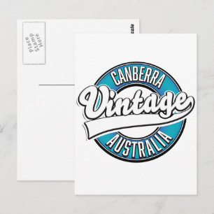 Canberra Australië vintage logo Briefkaart