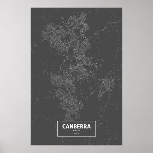 Canberra, Australië (zwart wit) Poster (Voorkant)