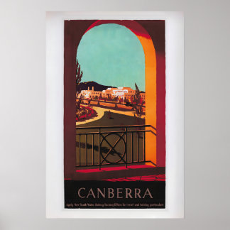 Canberra by Percy Trompf  Vintage Travel Poster 1