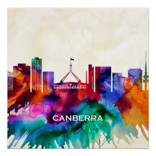 Canberra Skyline Perfect Poster