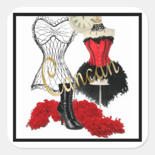 Cancan Costume 1 Sticker