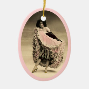 Cancan Dancer 4 Keramisch Ornament