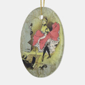 Cancan Dancer 5 Keramisch Ornament (Links)