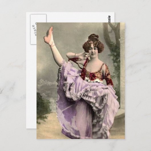 Cancan Dancer Briefkaart (Voorkant / Achterkant)