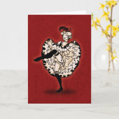 Cancan Dancer Kaart (Gele Bloem)