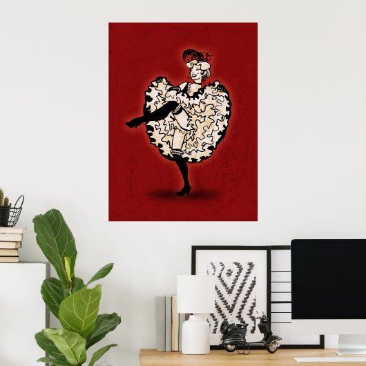 Cancan Dancer Poster (Thuiskantoor)