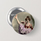 Cancan Dancer Ronde Button 5,7 Cm (Voorkant /achterkant)