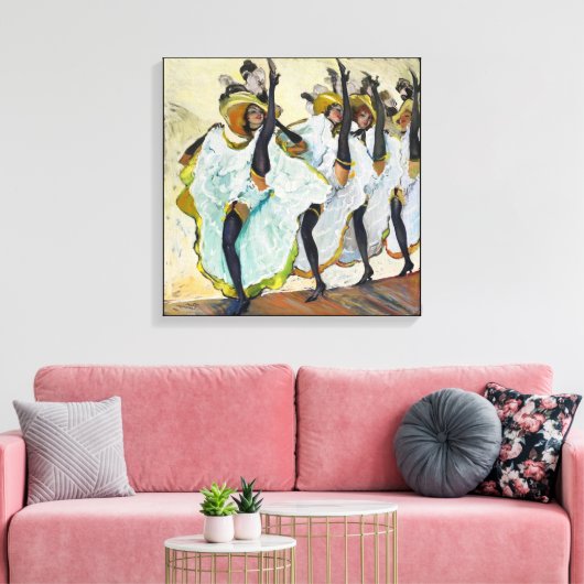 Cancan Dancers Canvas Print (Insitu (Woonkamer))