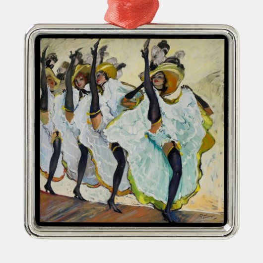 Cancan Dancers Metalen Ornament (Voorkant)