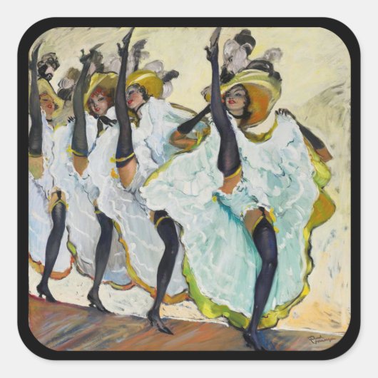 Cancan Dancers Sticker (Voorkant)