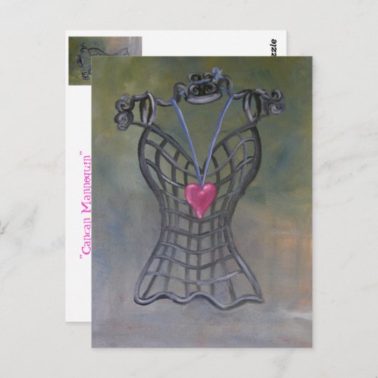 Cancan Mannequin Briefkaart (Voorkant / Achterkant)