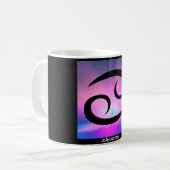 "CANCER" 11 oz. ZODIAC RINGER COFFEE CUP Mok (Voorkant links)