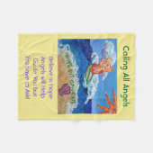 Cancer Angel Chemo Couverture en polaire floue per (Devant (Horizontal))