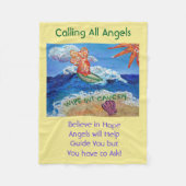 Cancer Angel Chemo Custom Fuzzy Fleece Blanket (Voorkant)