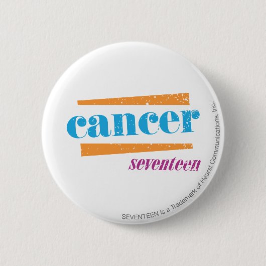 Cancer Aqua Ronde Button 5,7 Cm (Voorkant)