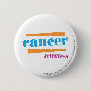 Cancer Aqua Ronde Button 5,7 Cm