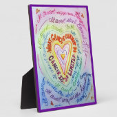 Cancer Arc-en-ciel Plaque de peinture de coeur (Côté)