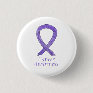 Cancer Awareness Lavendel Lint Custom Pin Button