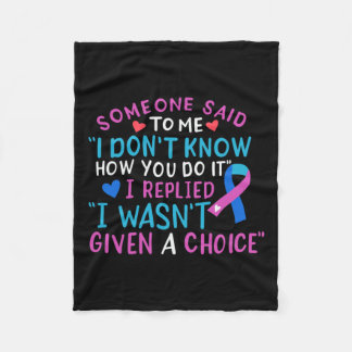 Cancer Awareness Ribbon Blauw Roze Blauwgroen Figh Fleece Deken