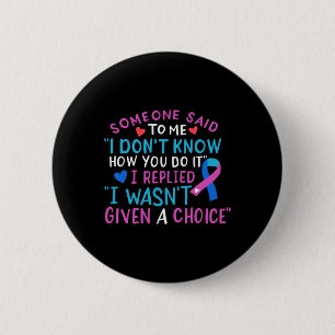 Cancer Awareness Ribbon Blauw Roze Blauwgroen Figh Ronde Button 5,7 Cm