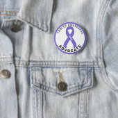 Cancer Awareness Ribbon White Button (In situ)