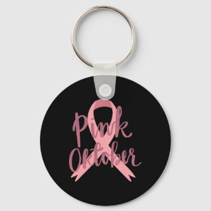 Cancer Awareness T-shirt - In oktober Draag we roz Sleutelhanger