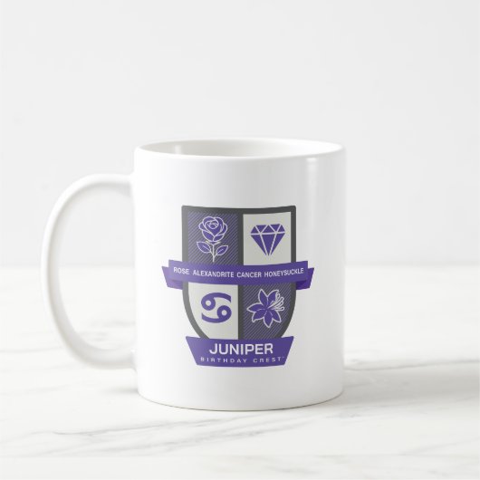 Cancer Birthday Crest™ for June 22-30 Mug (Gauche)